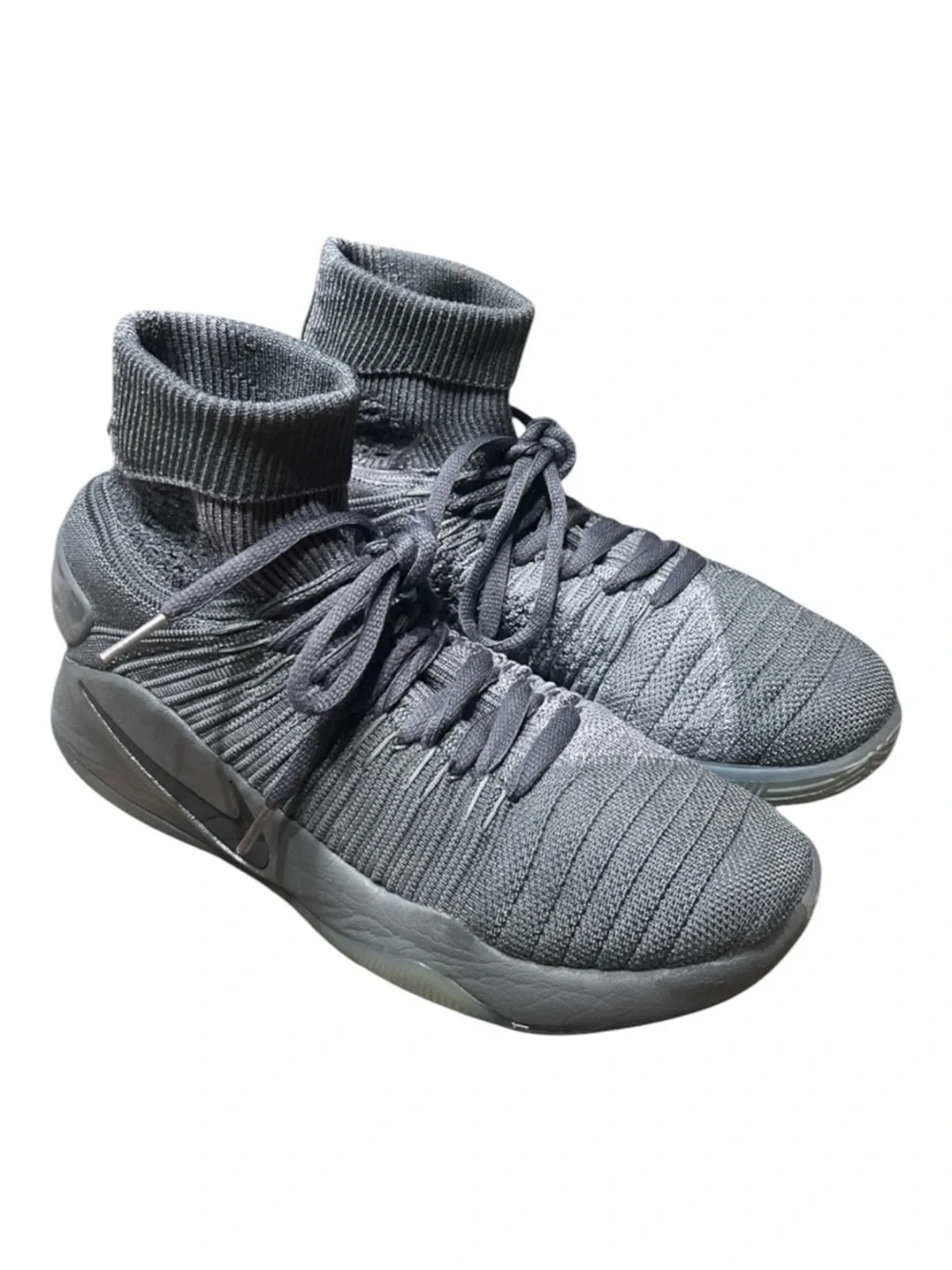 Nike Hyperdunk 2016 Flyknit Dark Grey/Metallic Platinum/Cool Grey Men’s SZ 7